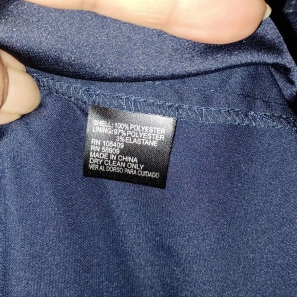 Tahari Womens Size 18 Navy Blue Floral Lace Shift Dress Sleeveless Cocktail - Picture 4 of 4